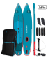 Preview: Produktbild Starboard Touring Deluxe Lite SUP Set mit Übersicht über Lieferumfang mit Board, Paddel, Pumpe, Leash, Finne und Rucksack