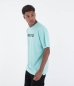 Preview: Produktbild Hurley The Box SS T-Shirt Hellblau Tropical Mist Ansicht getragen schräg vorne