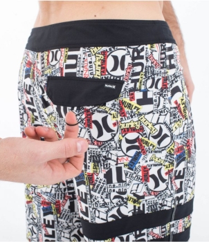 Preview: Produktbild Hurley Phantom Eco S1 Block Party 18 Boardshort Ansicht hinten Detailaufnahme Tasche