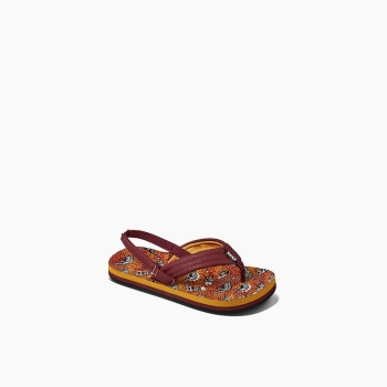Produktbild Reef Little Ahi Red Dino Ansicht rechter Schuh schräg vorne