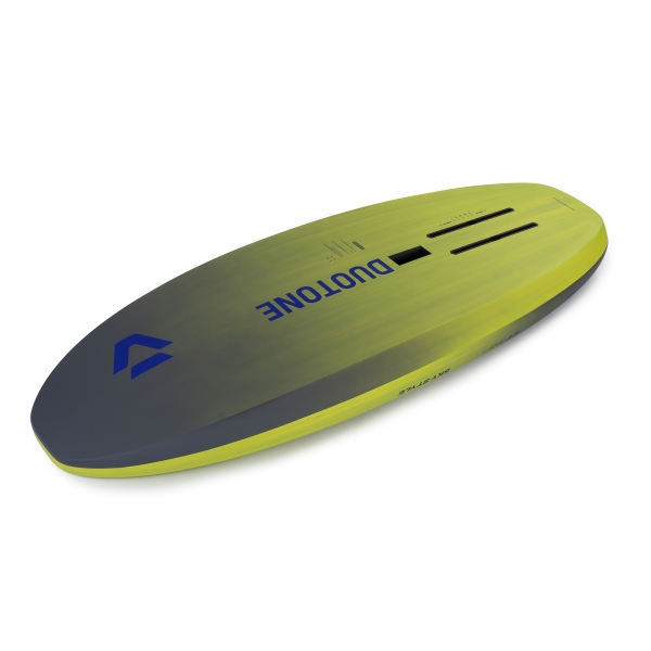 Produktbild Duotone Wingboard Sky Style 2024 lime/dark-grey Ansicht Brett liegend Unterseite schräg vorne