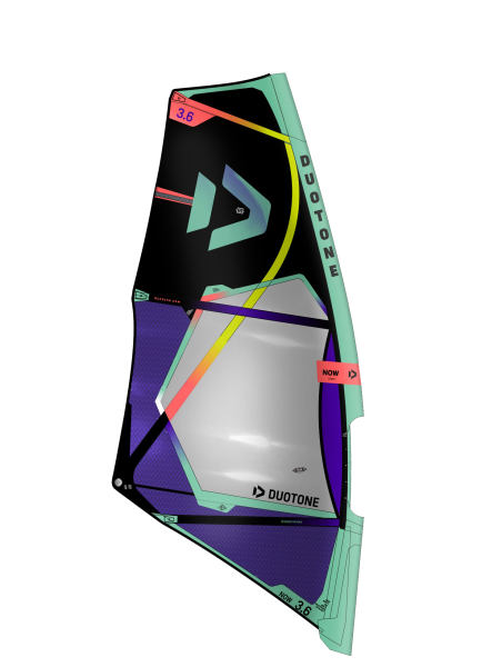 Produktbild Duotone Kinderwindsurfsegel Now Black/Pistachio 2025 Ansicht seitlich