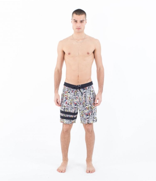 Produktbild Hurley Phantom Eco S1 Block Party 18 Boardshort Ansicht Vorderseite Model Ganzkörperaufnahme