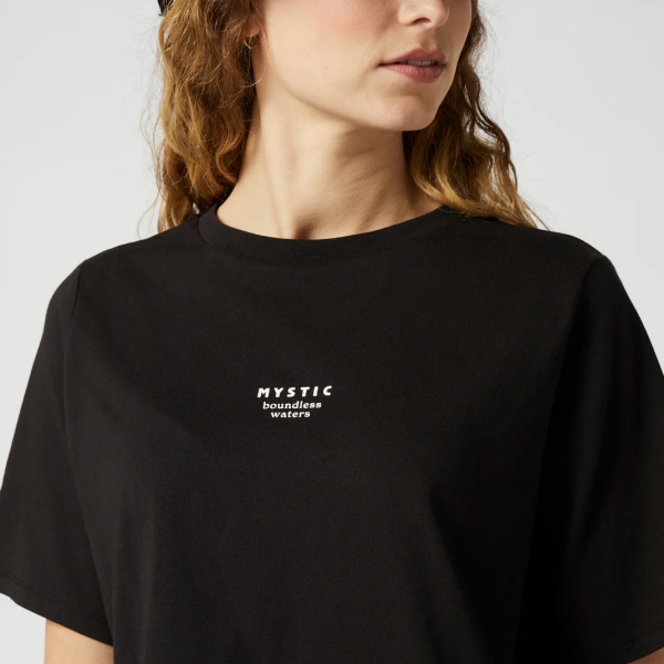 Produktbild Mystic Holocene T-Shirt Women Black/Schwarz Ansicht Vorderseite getragen Detailaufnahme