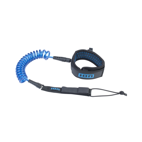 Produktbild ION Wingleash Core Coiled Knee Blue Ansicht gesamte Leash