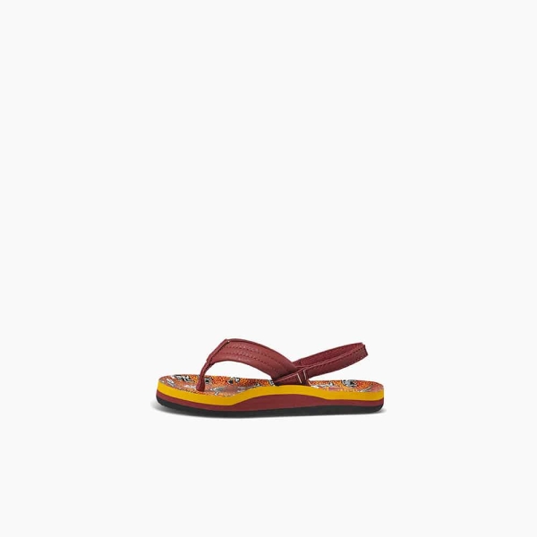 Produktbild Reef Little Ahi Red Dino Ansicht rechter Schuh Innenseite