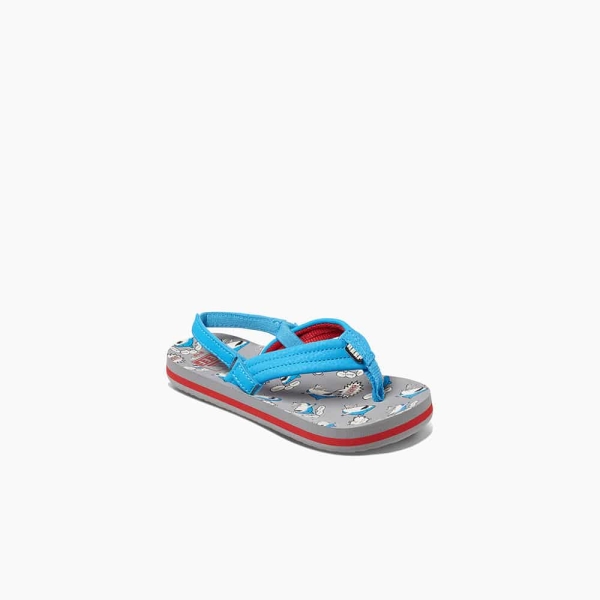 Produktbild Reef Little Ahi Nom Nom Ansicht rechter Schuh schräg vorne