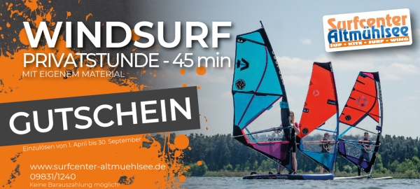 Windsurfen Privatstunde - Gutschein