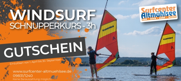 Windsurf- Schnupperkurs - Gutschein